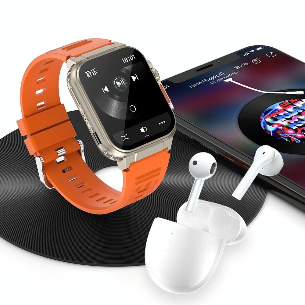 Ip68 Waterproof Bluetooth Smart Watch Health Monitor - Orange