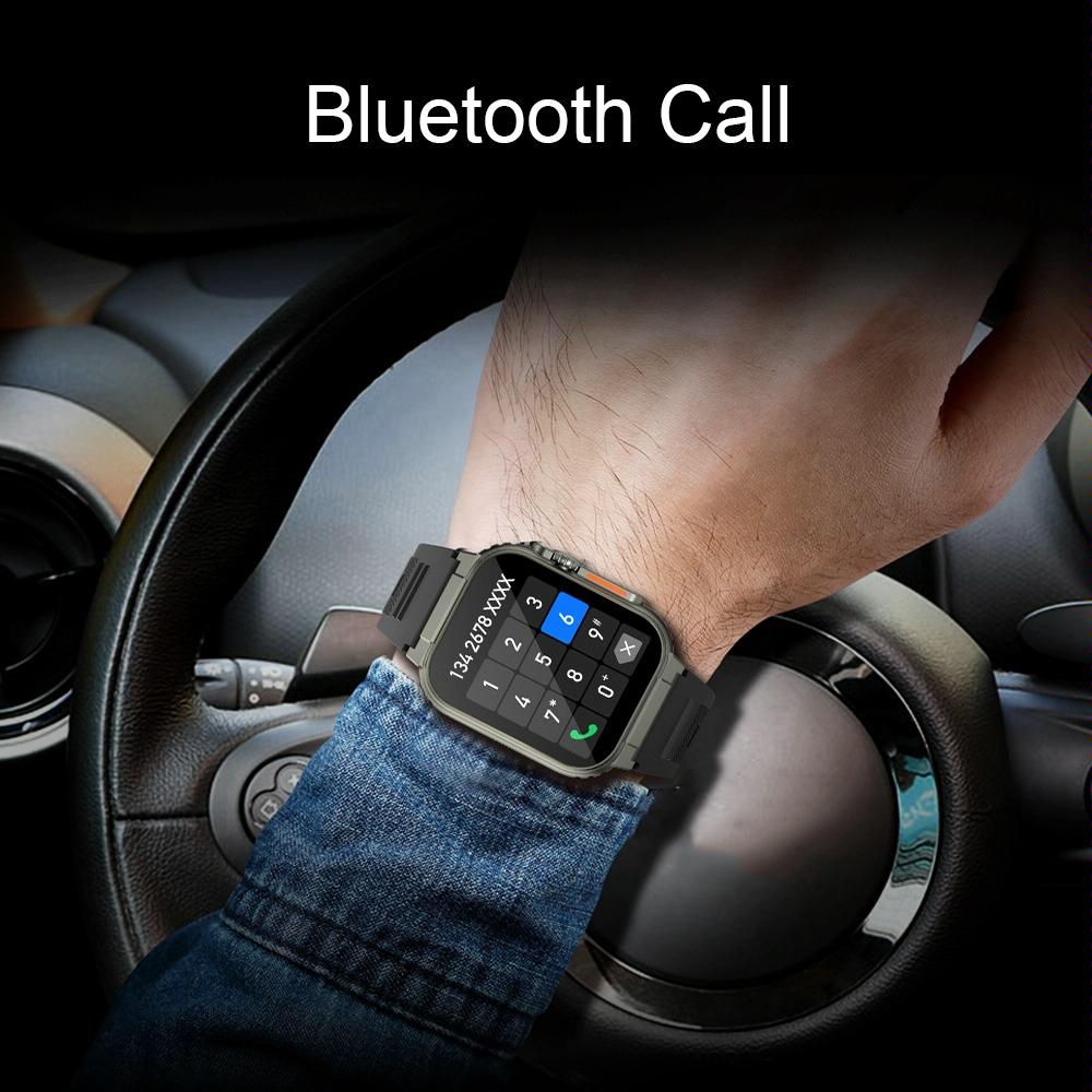 Ip68 Waterproof Bluetooth Smart Watch Health Monitor - Orange