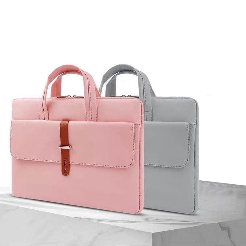 13-13.3 Inch Pink Pu Waterproof Laptop Bag - Durable and Stylish