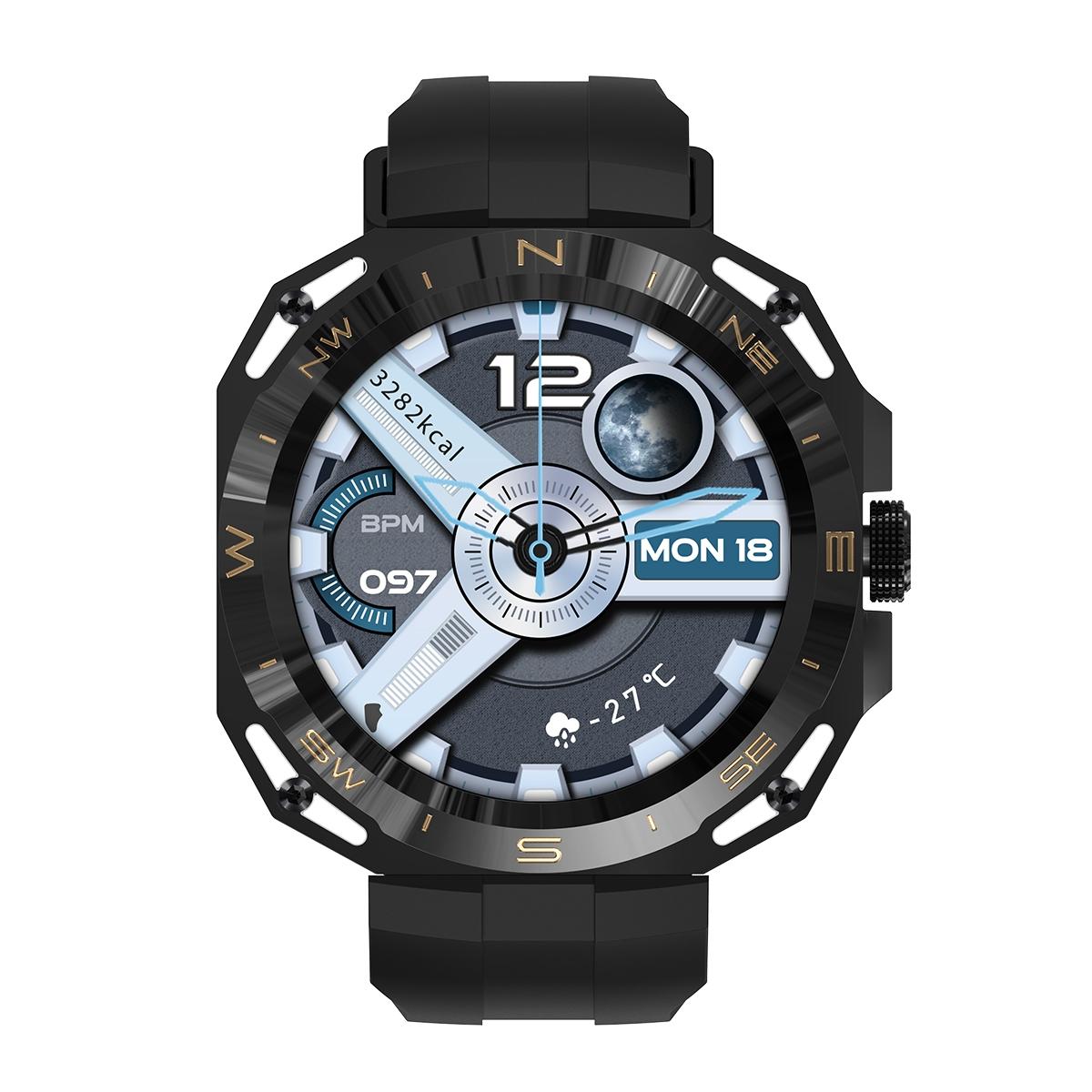 Smart Watch With Heart And Blood Monitoring Colour Screen - Gold