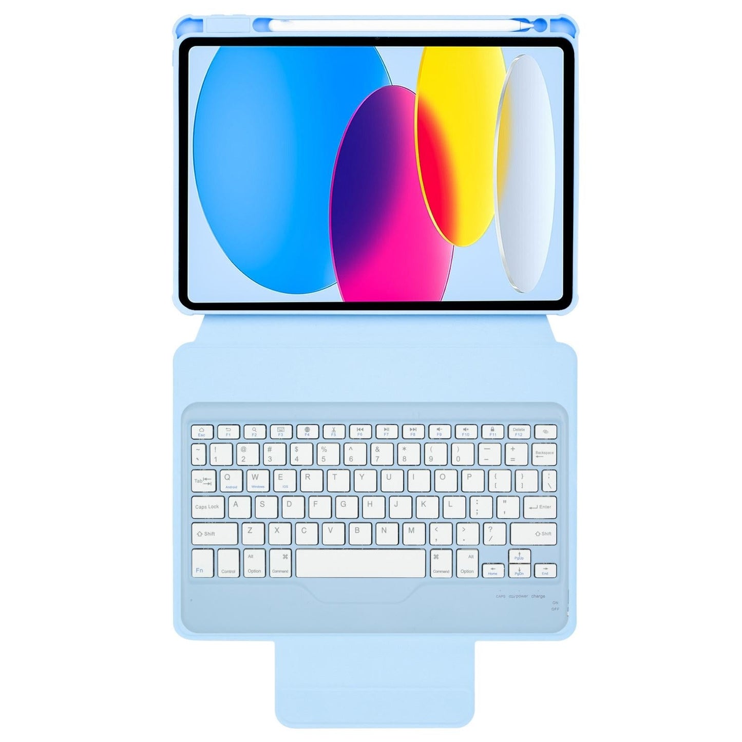 360 Rotation Bluetooth Keyboard Leather Case For Ipad 10.9 2022 - Pink