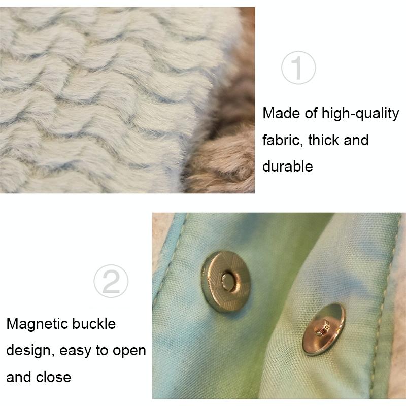 Small Plaid Handbag in Plush Material - Sky Blue