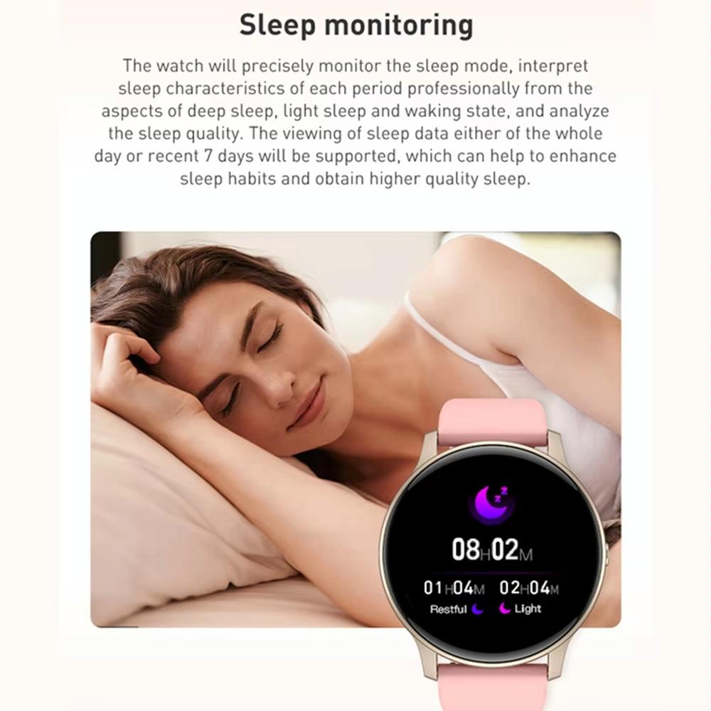 Bluetooth Talk Smartwatch Multi-Function Monitor Heart Rate / Blood Pressure / Blood Oxygen / Sleep - Pink