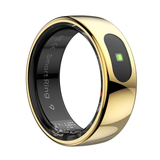 Smart Ring Heart Rate Blood Oxygen Sleep Sports Size 11 - Gold