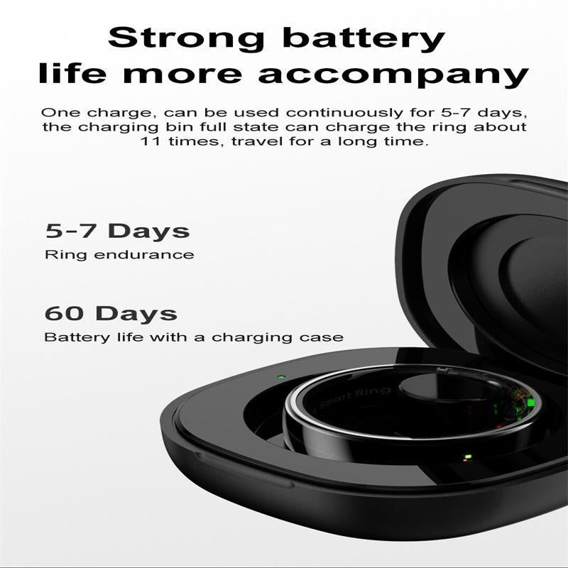 Smart Ring Heart Rate Blood Oxygen Sleep Sports Size 11 - Gold