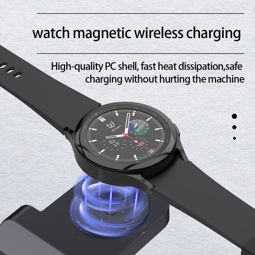 15W 3 In 1 Wireless Charger For Samsung Watch And Galaxy Buds - Black
