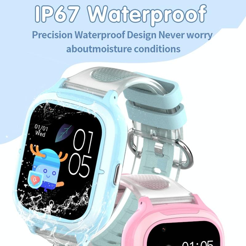 4G Kids Smart Phone Positioning Watch Ip67 Waterproof / Video / Voice Calling - Blue