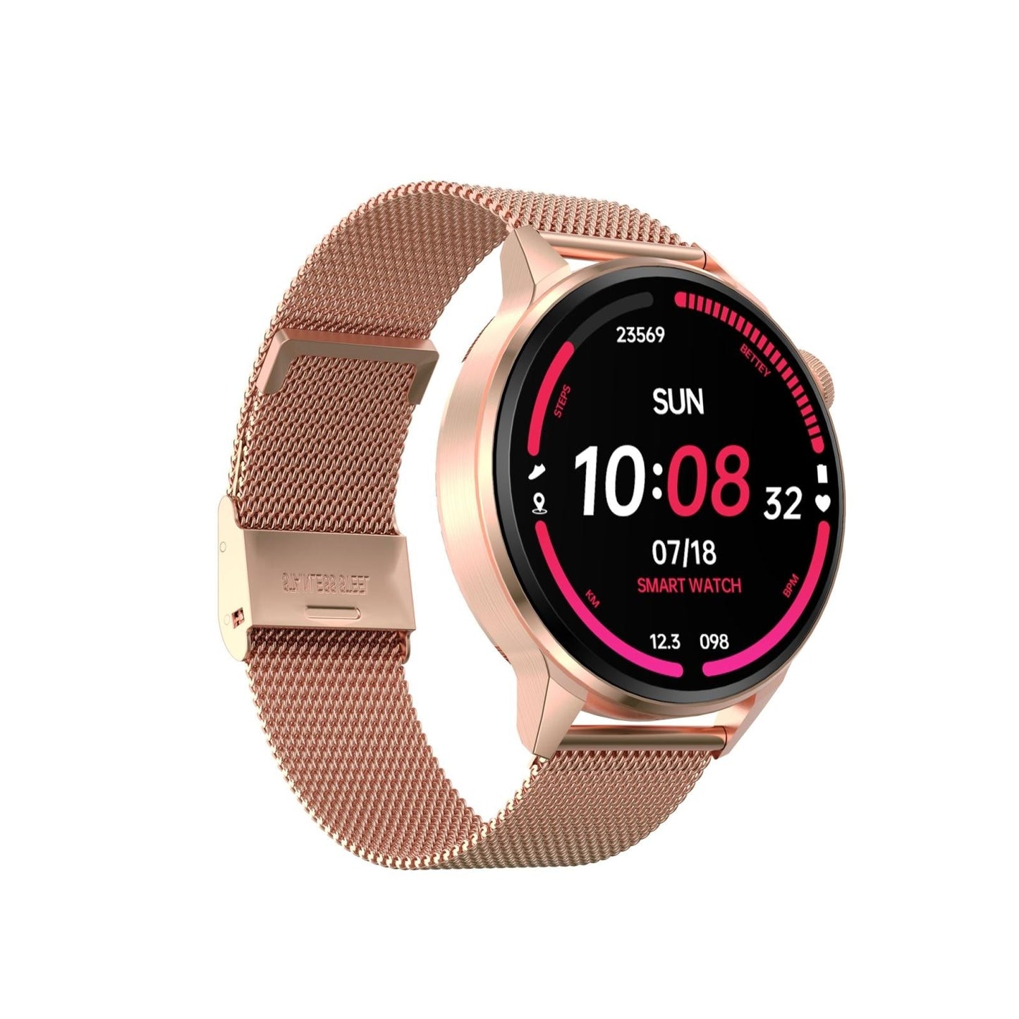 Steel Smart Watch With Colour Screen - Dt4 - Gold