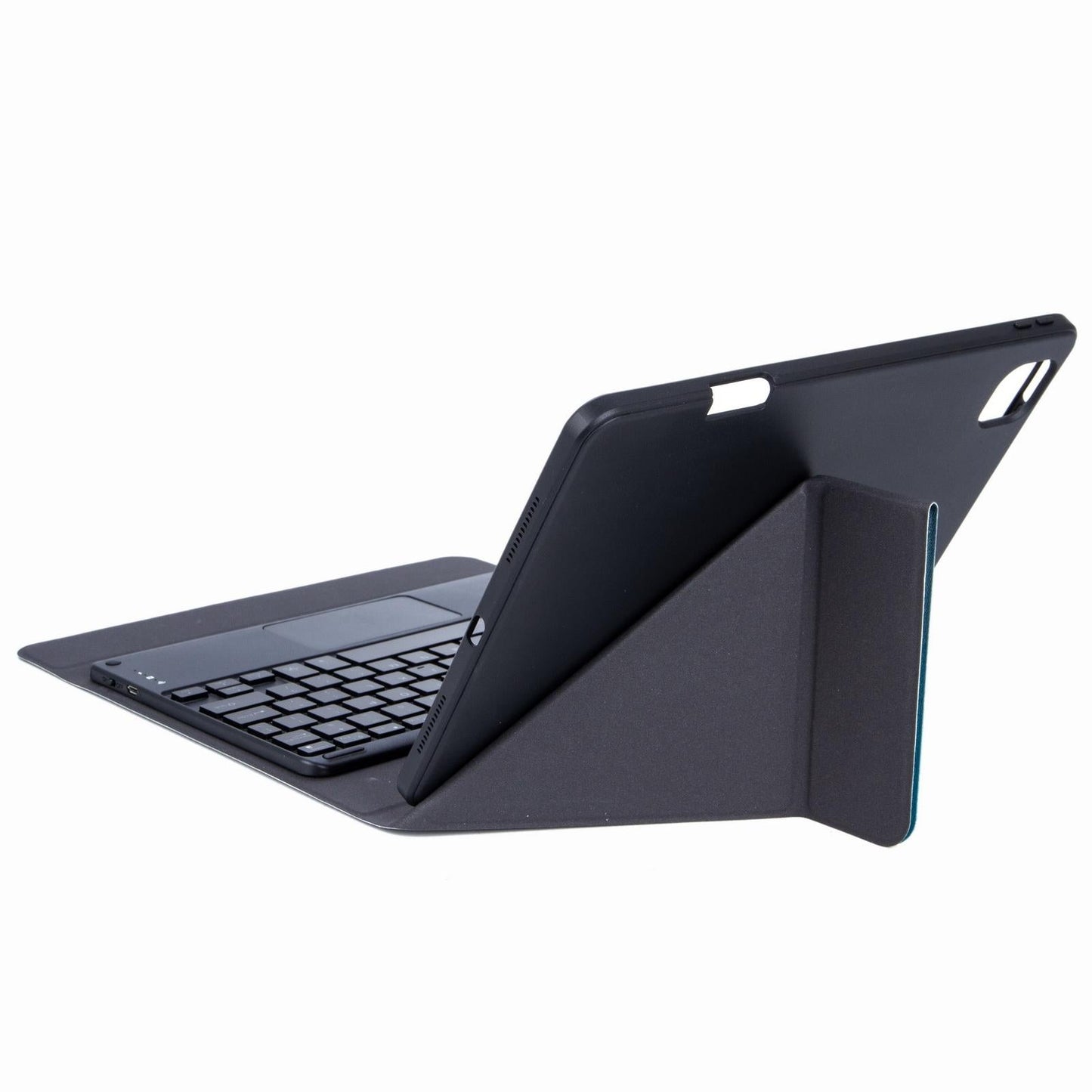 Bluetooth Keyboard Leather Case For Ipad 10.2 / Pro 10.5 - Touch Backlight Three-Fold Holder - Dark Night Green