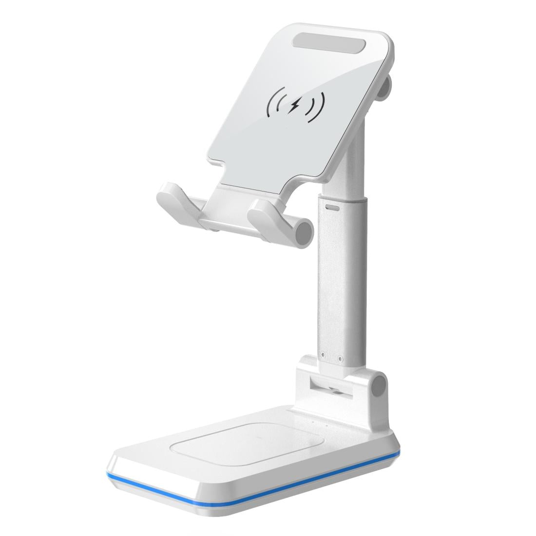 Portable 2 In 1 Wireless Charging Stand Single Charge - White