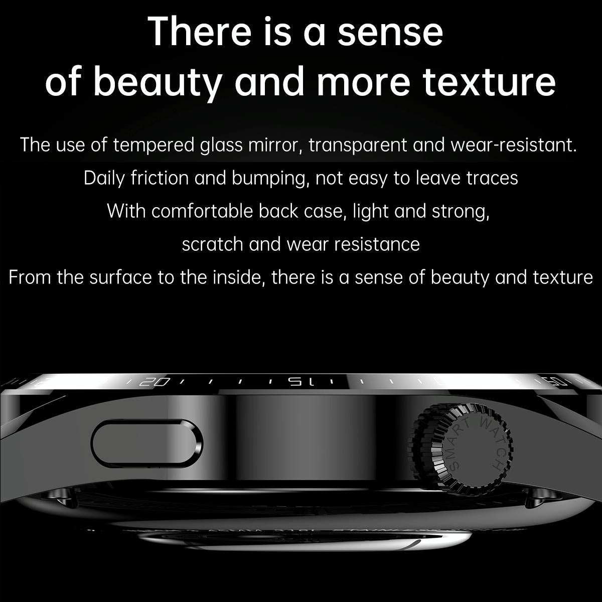 1.36 Inch Round Screen Bluetooth Smart Watch With Leather Strap - Silver