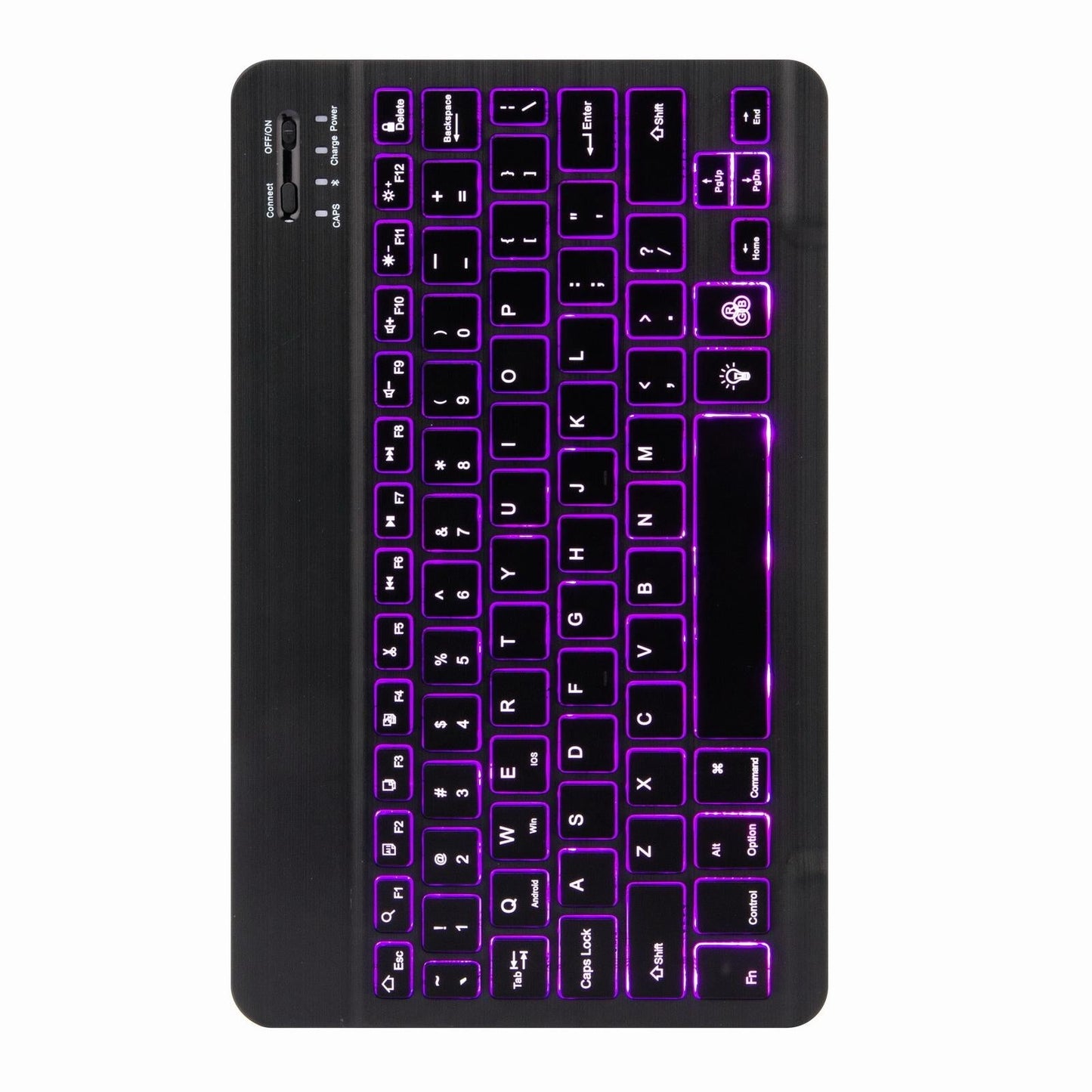 Bluetooth Keyboard Leather Case For Ipad 9.7 2018 / 2017 With Backlight & Three-Fold Holder - Dark Night Green