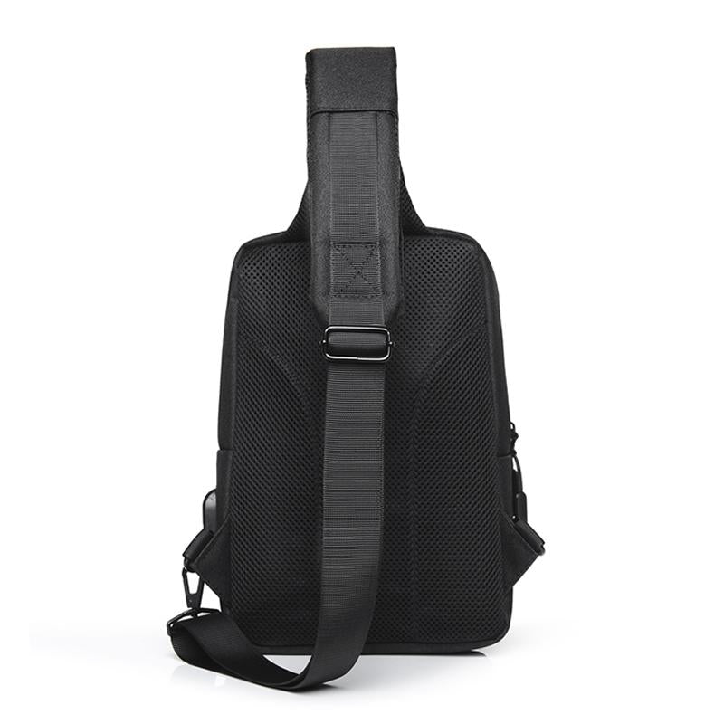 Business Chest Bag Oxford Cloth One Shoulder Crossbody - Black