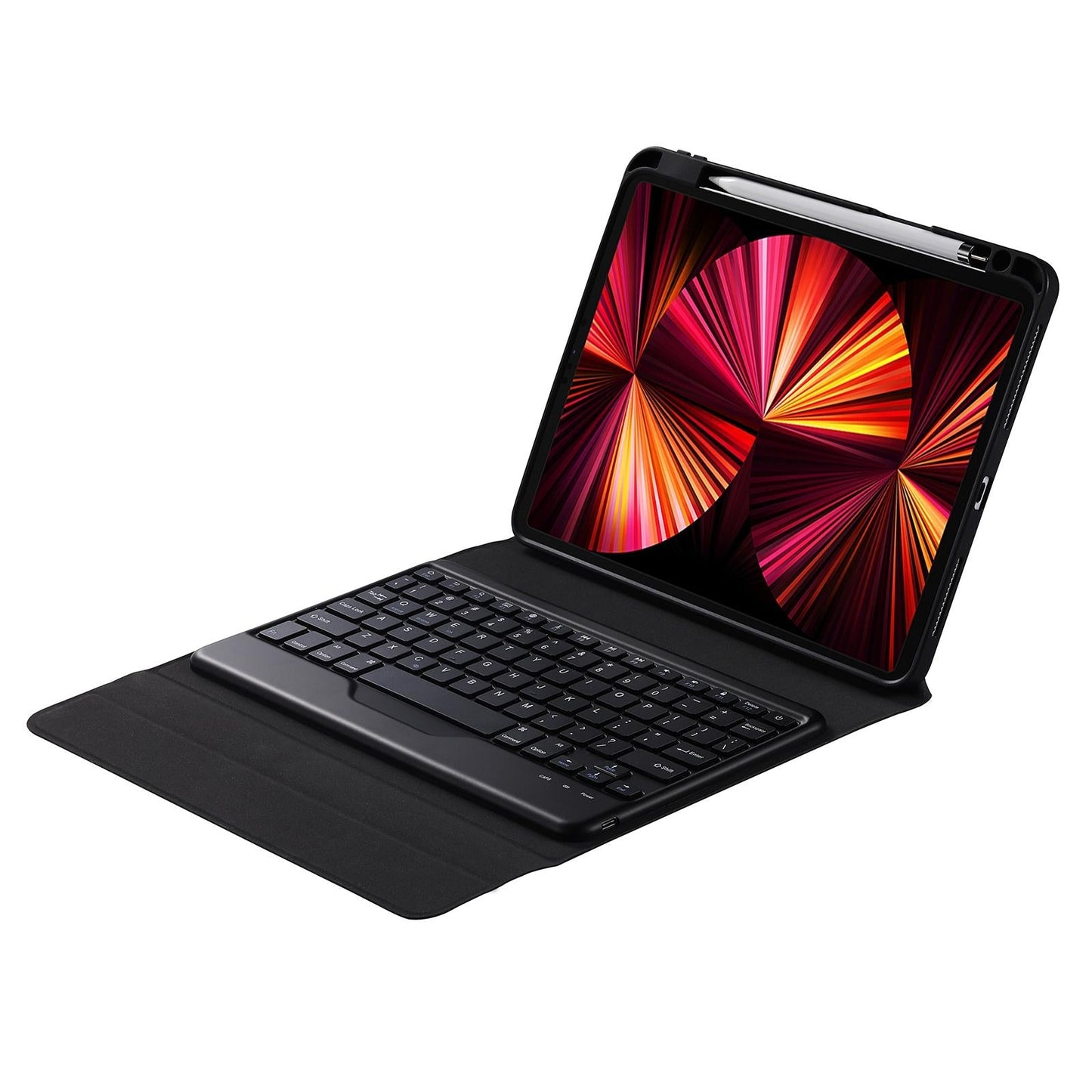 Bluetooth Keyboard Leather Case For Ipad Pro 11 With Triangle Holder & Pen Slot - Fits 2021 / 2020 / 2018 & Air 4 10.9 - Splittable - Gradient Rainbow