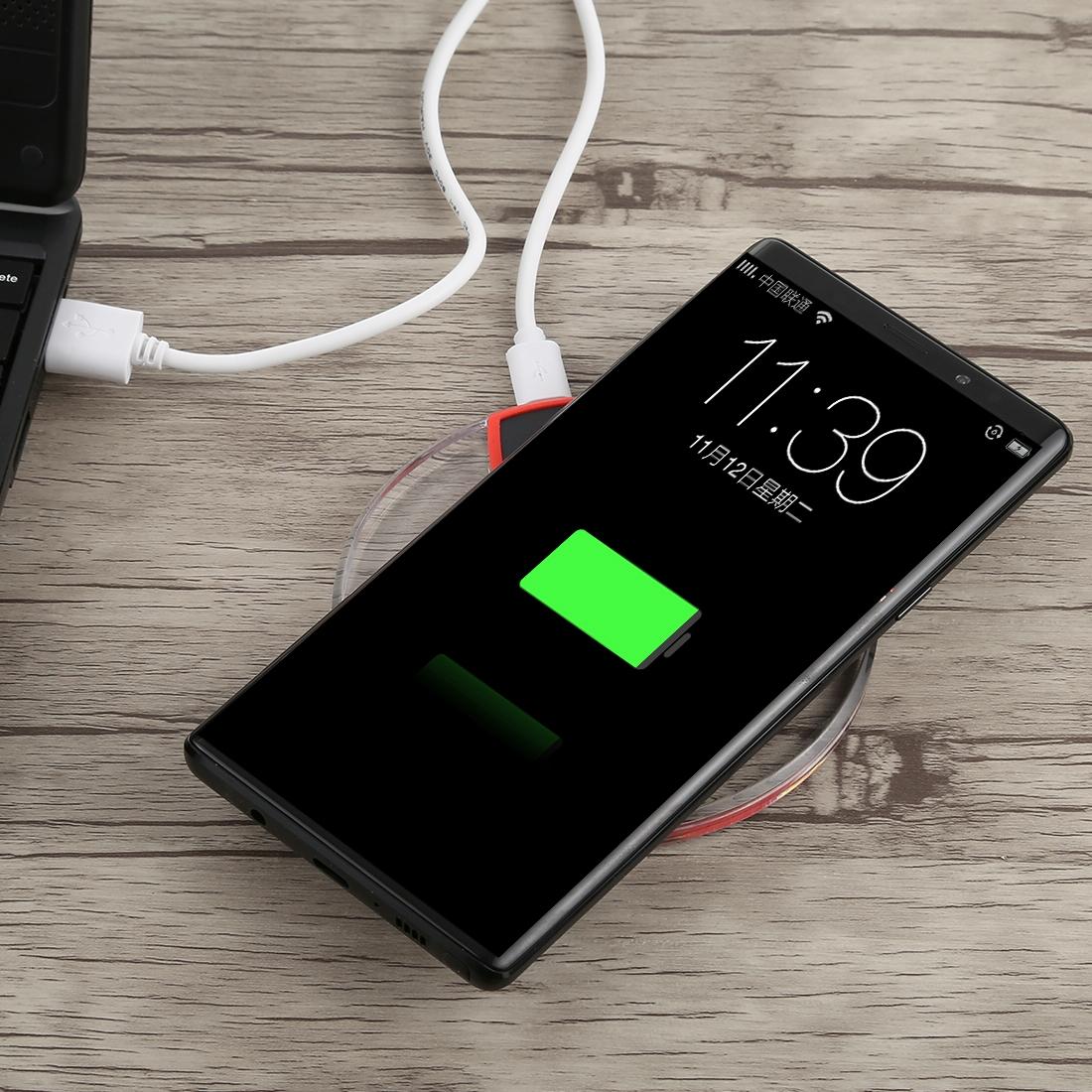 Ultra Thin Wireless Charger For Qi Standard Phones - Black