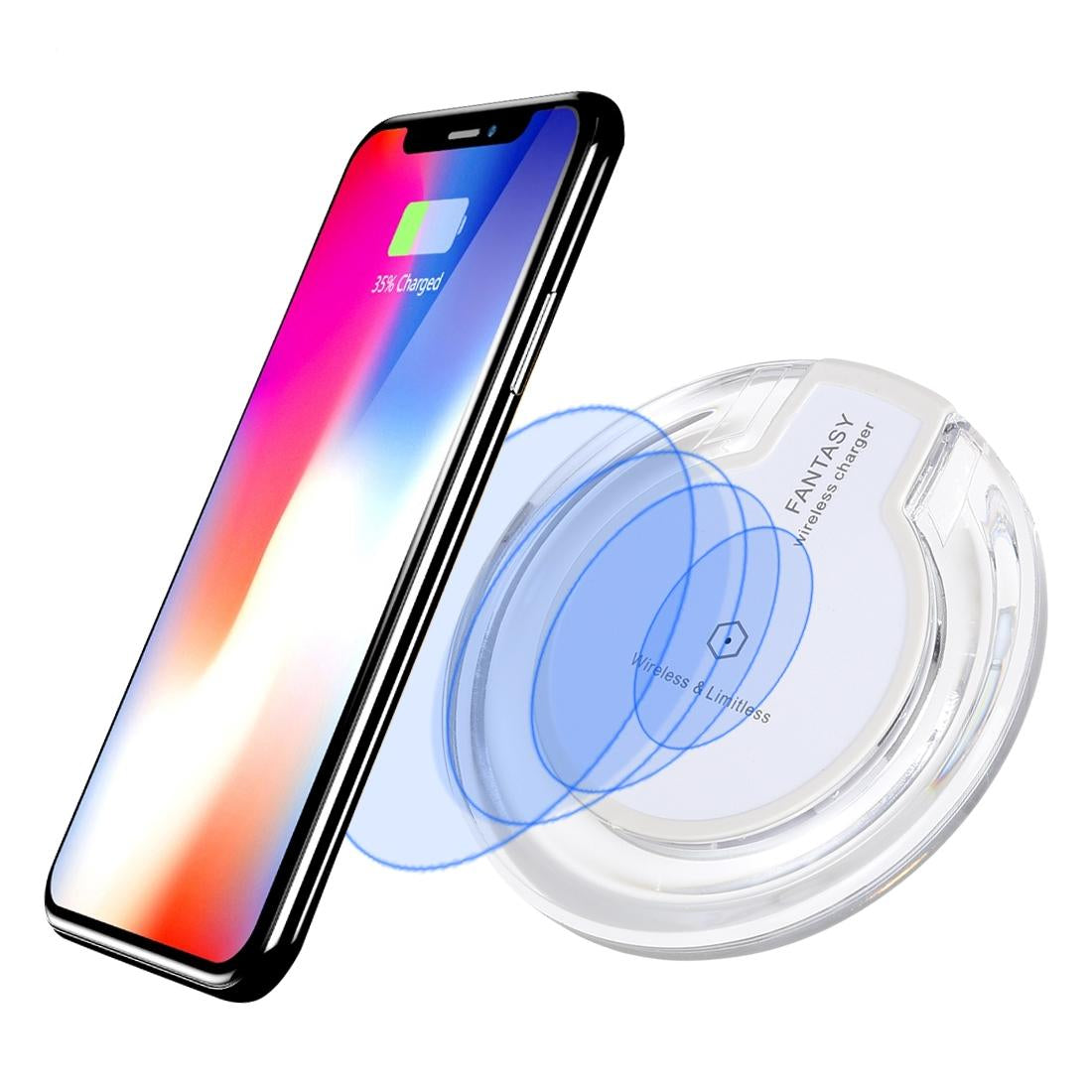 Ultra Thin Wireless Charger For Qi Standard Phones - Black