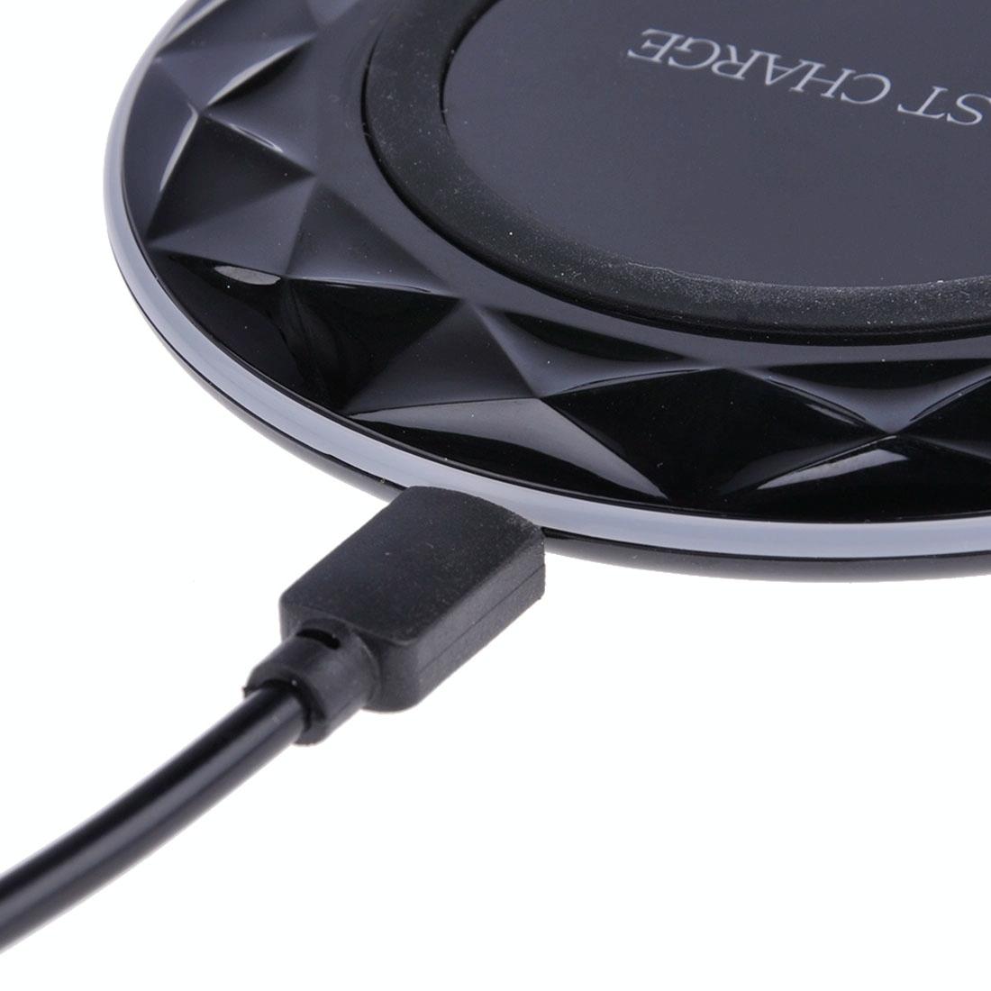 1M Fast Charging Wireless Charger Diamond Qi Standard - Black