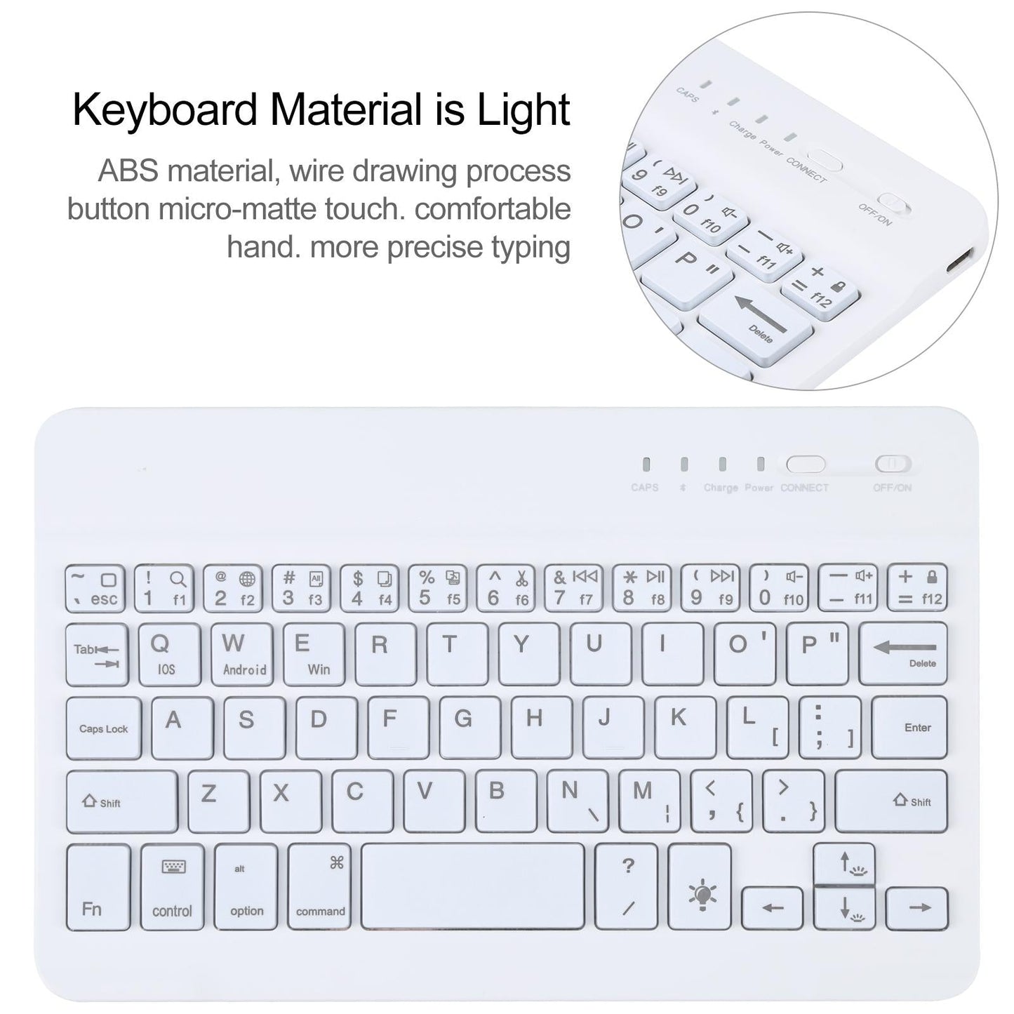 Ultra-Thin Detachable Bluetooth Keyboard Leather Case For Ipad Mini 6 - Black