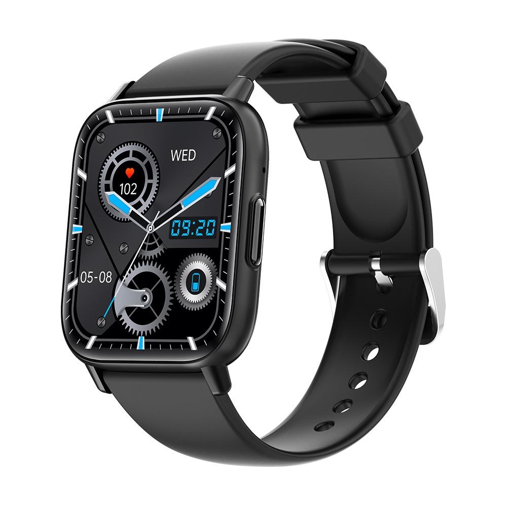 1.83 Inch Ip68 Waterproof Smart Watch Support Body Temperature Monitoring / Heart Rate / Blood Oxygen / Blood Pressure Monitoring - Black
