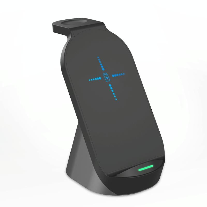3 In 1 Wireless Charger For Iphone Apple Watch Airpods & Android Black