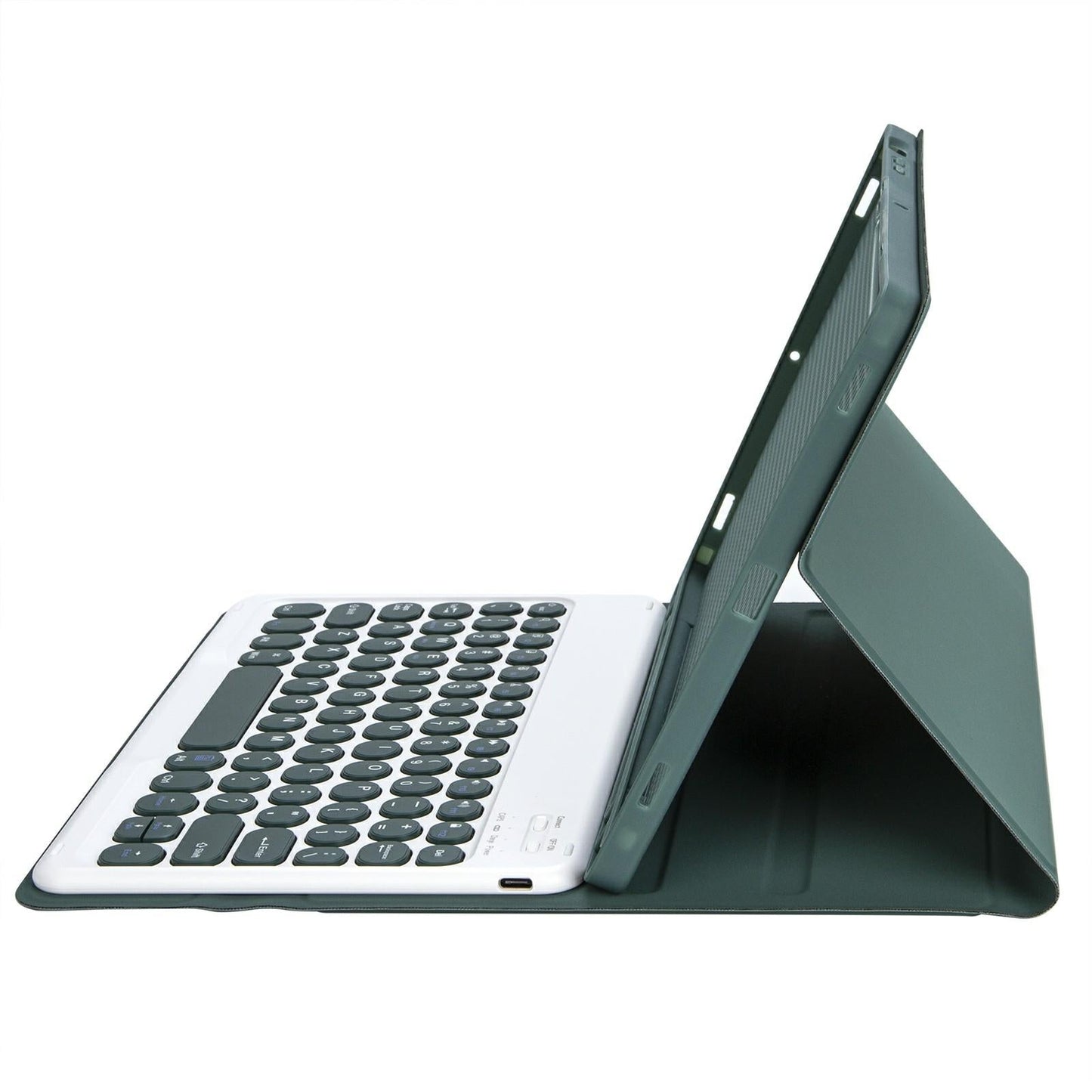 2022 Ipad 10.9 Bluetooth Keyboard Leather Case With Pen Slot - Lambskin Texture - Black