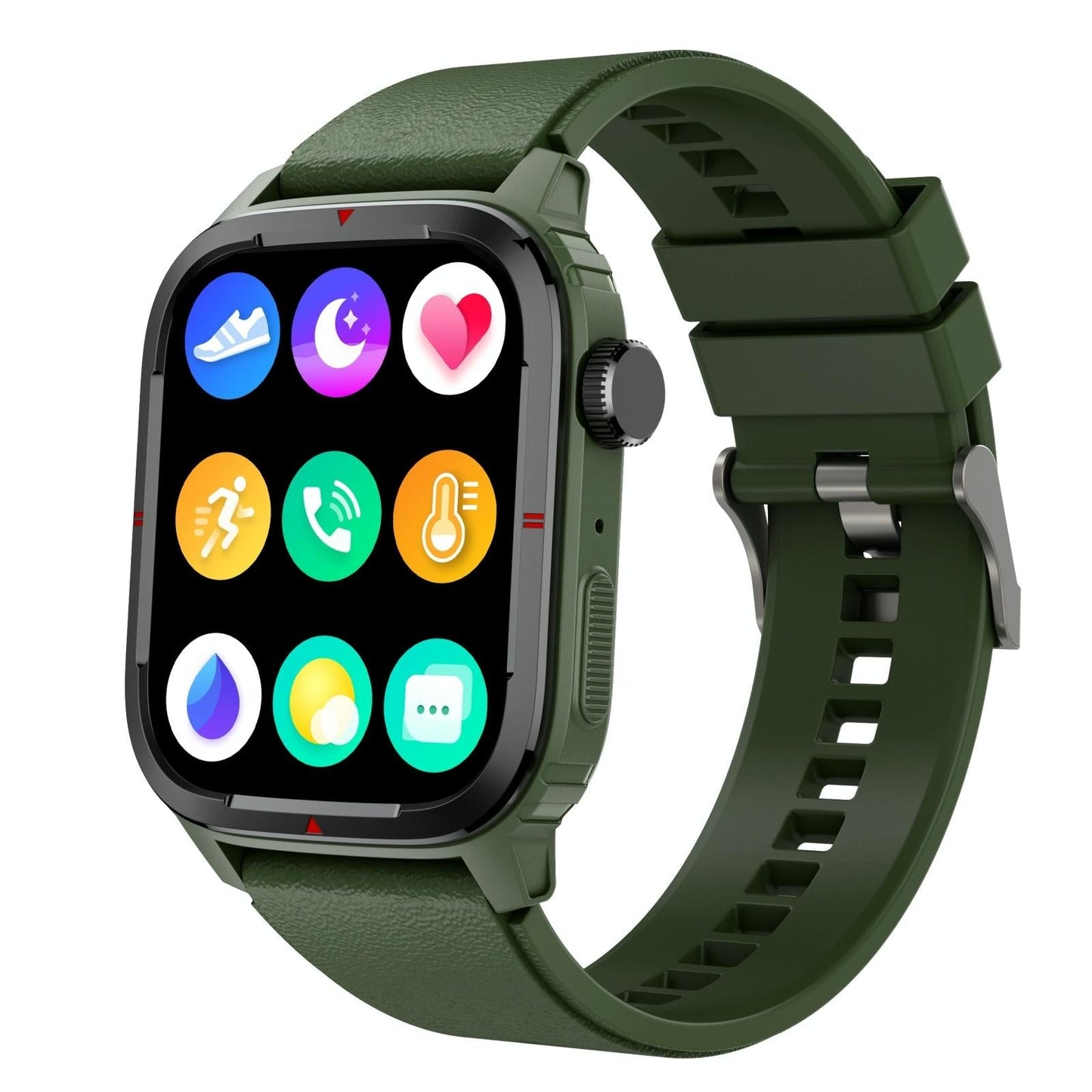 1.7 Inch Tft Hd Screen Smart Watch Support Bluetooth Calling / Blood Pressure Monitoring - Grey