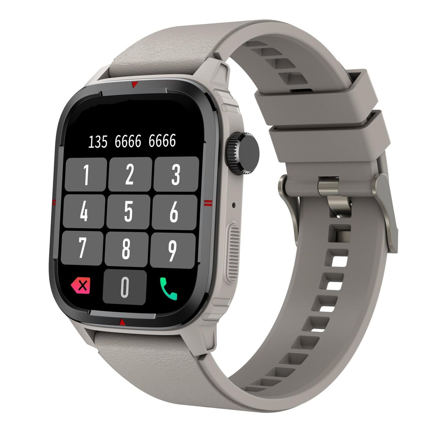 1.7 Inch Tft Hd Screen Smart Watch Support Bluetooth Calling / Blood Pressure Monitoring - Grey