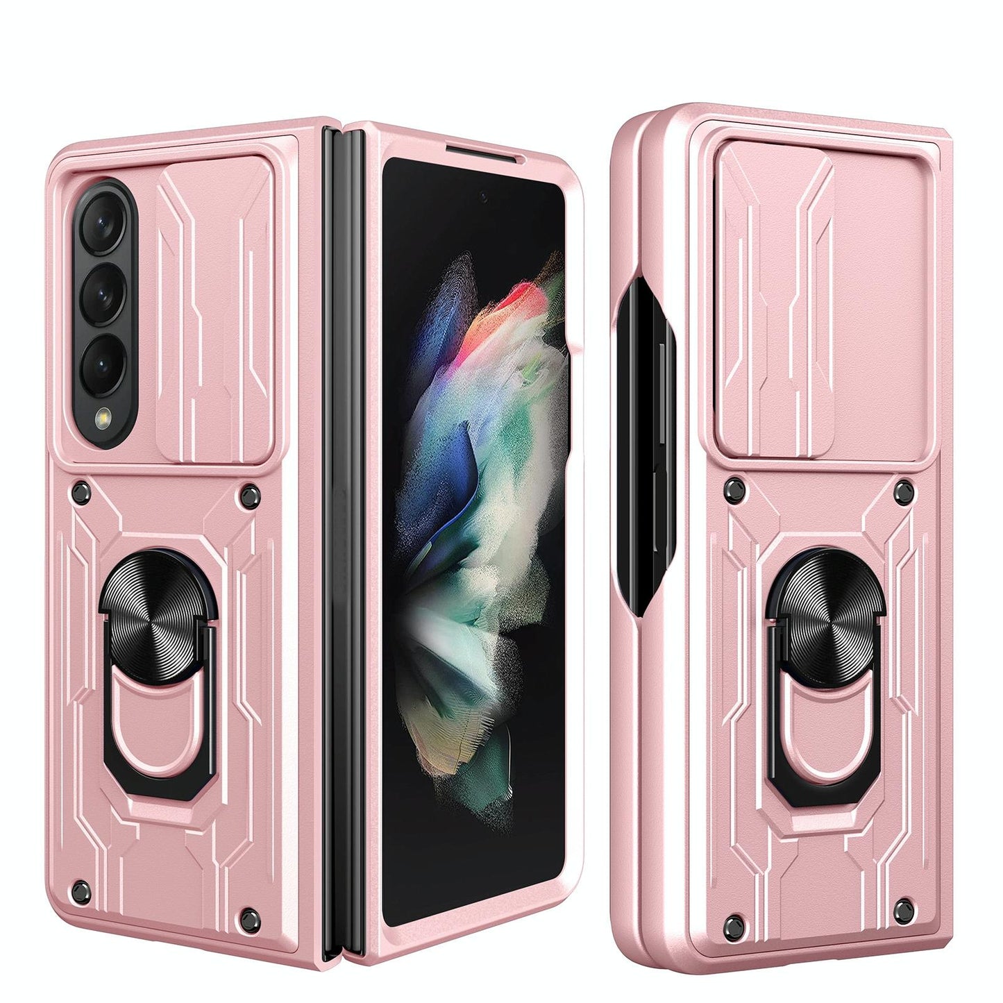 For Samsung Galaxy z Fold4 5G Protective Sliding Camshield Phone Case - Blue