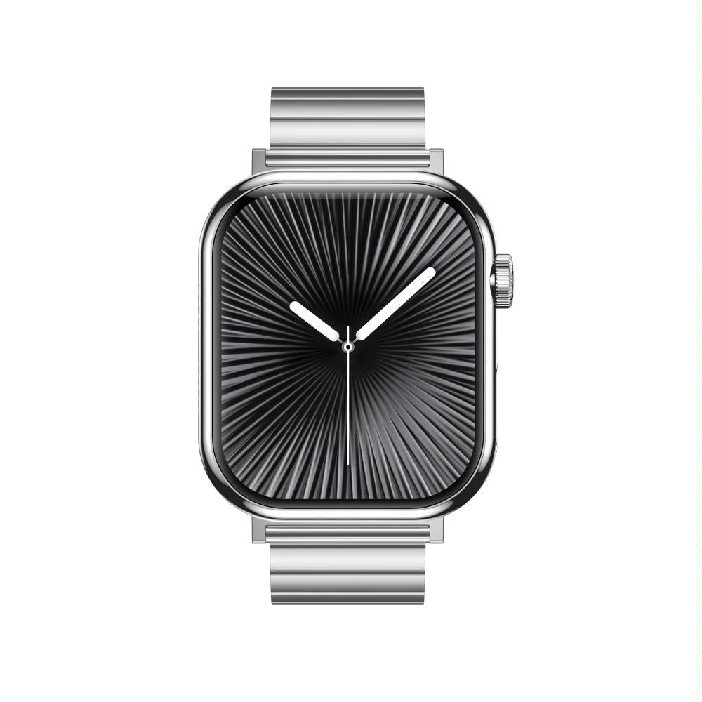 2.04 Inch Colour Screen Smart Watch Steel Strap Support Bluetooth Call - Silver