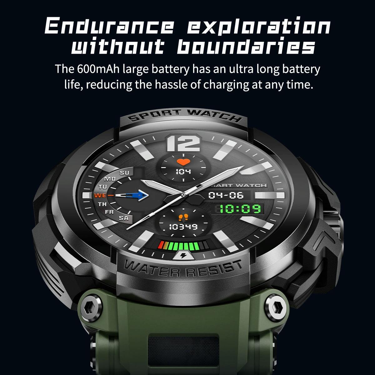 1.5 Inch Colour Screen Bluetooth Smart Watch Health & Sports Monitoring - Orange