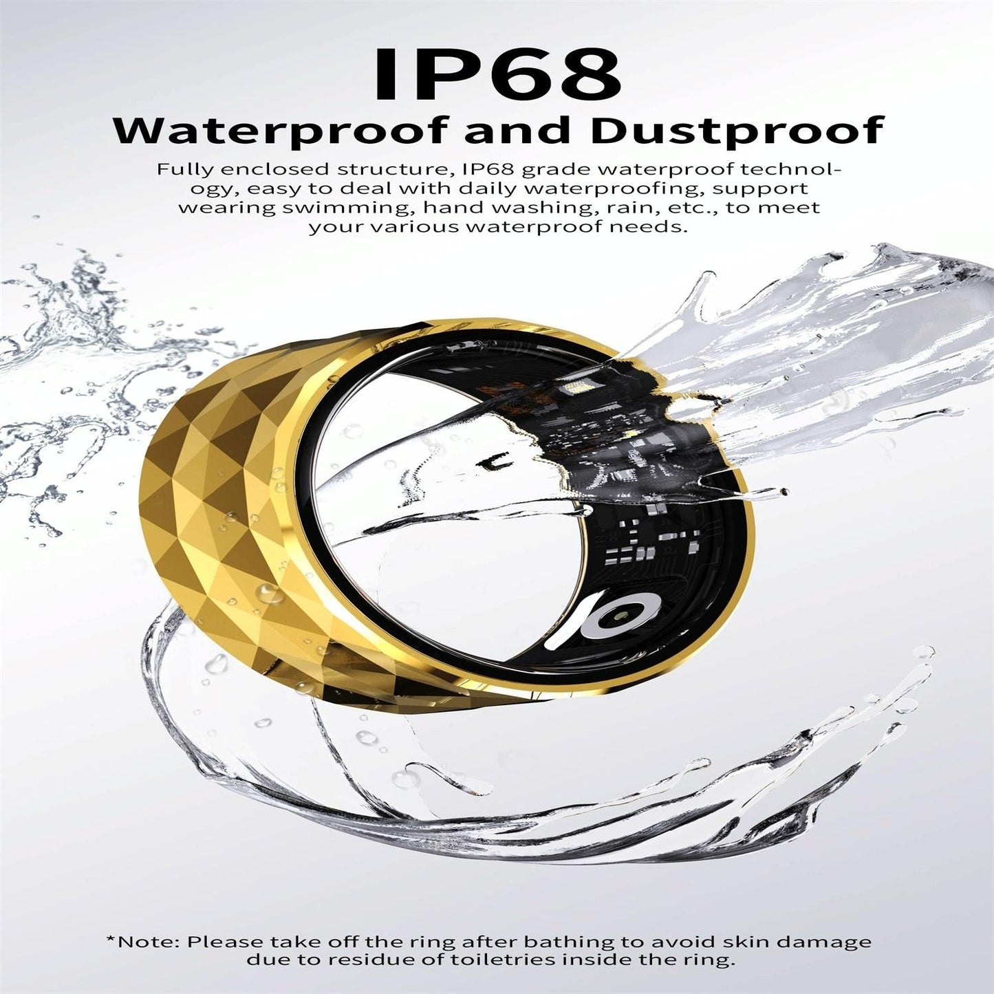 Smart Ring For Health Monitoring & Exercise - R12M Size 20 - Silver