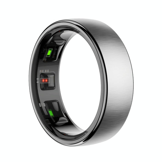 Smart Ring Heart Rate Blood Oxygen Sleep Sports Size 9 - Silver