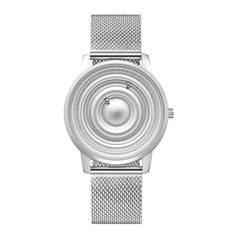 Stainless Steel Men Quartz Watch with Magnetic Strap - 40mm - Rose Gold