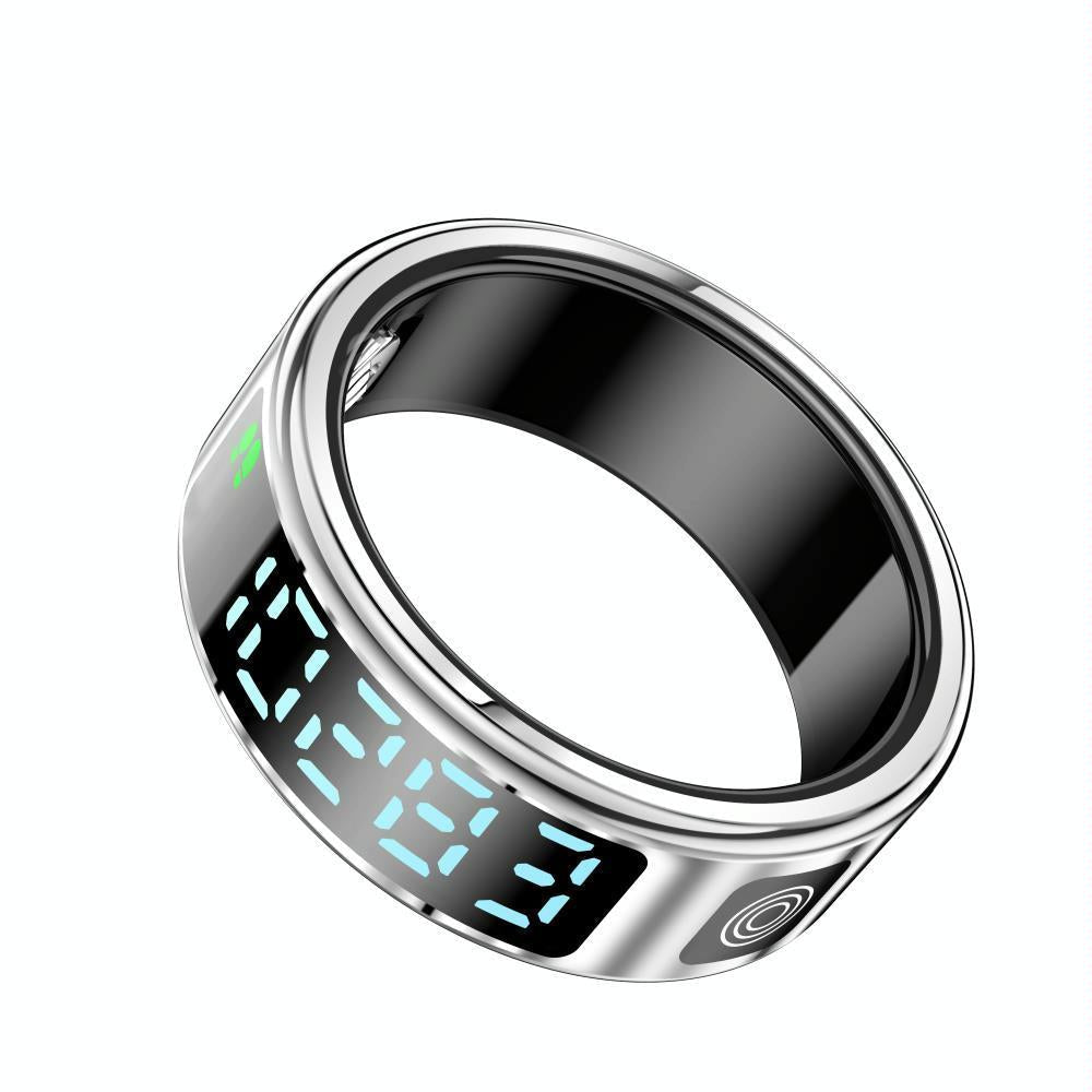 Smart Ring Hand Gestures Health Monitoring Sports Modes Size 10 - Silver