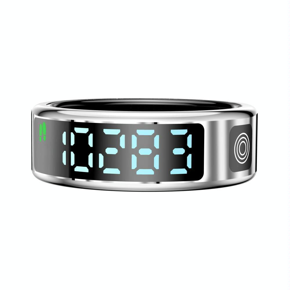 Smart Ring Hand Gestures Health Monitoring Sports Modes Size 10 - Silver