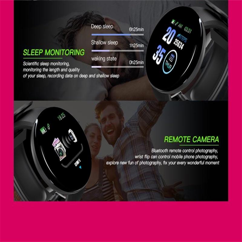 Smart Watch With Call Reminder And Health Monitoring - Waterproof - Red