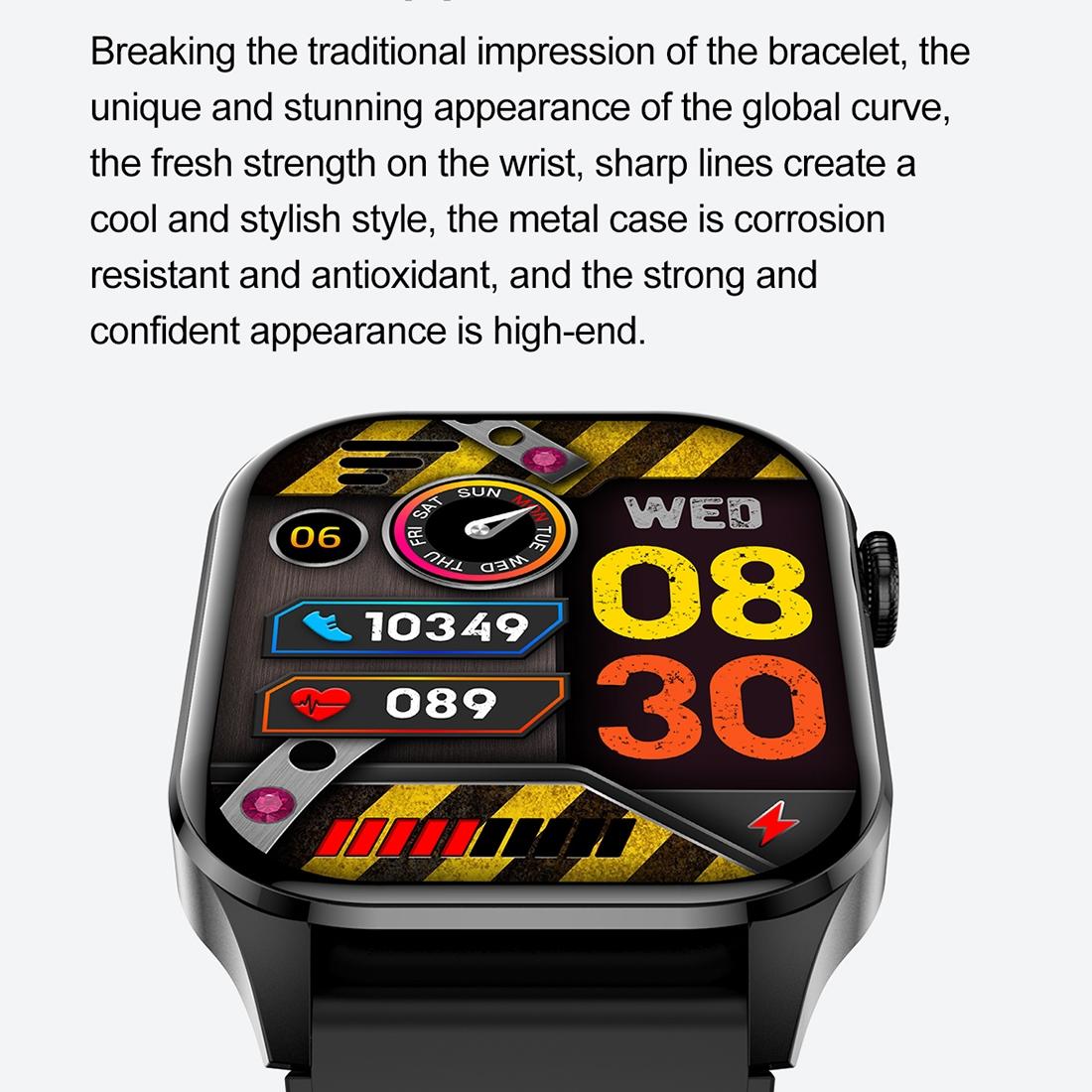 Waterproof Smart Watch With Bluetooth And Blood Oxygen Monitoring - Ip68 - Blue