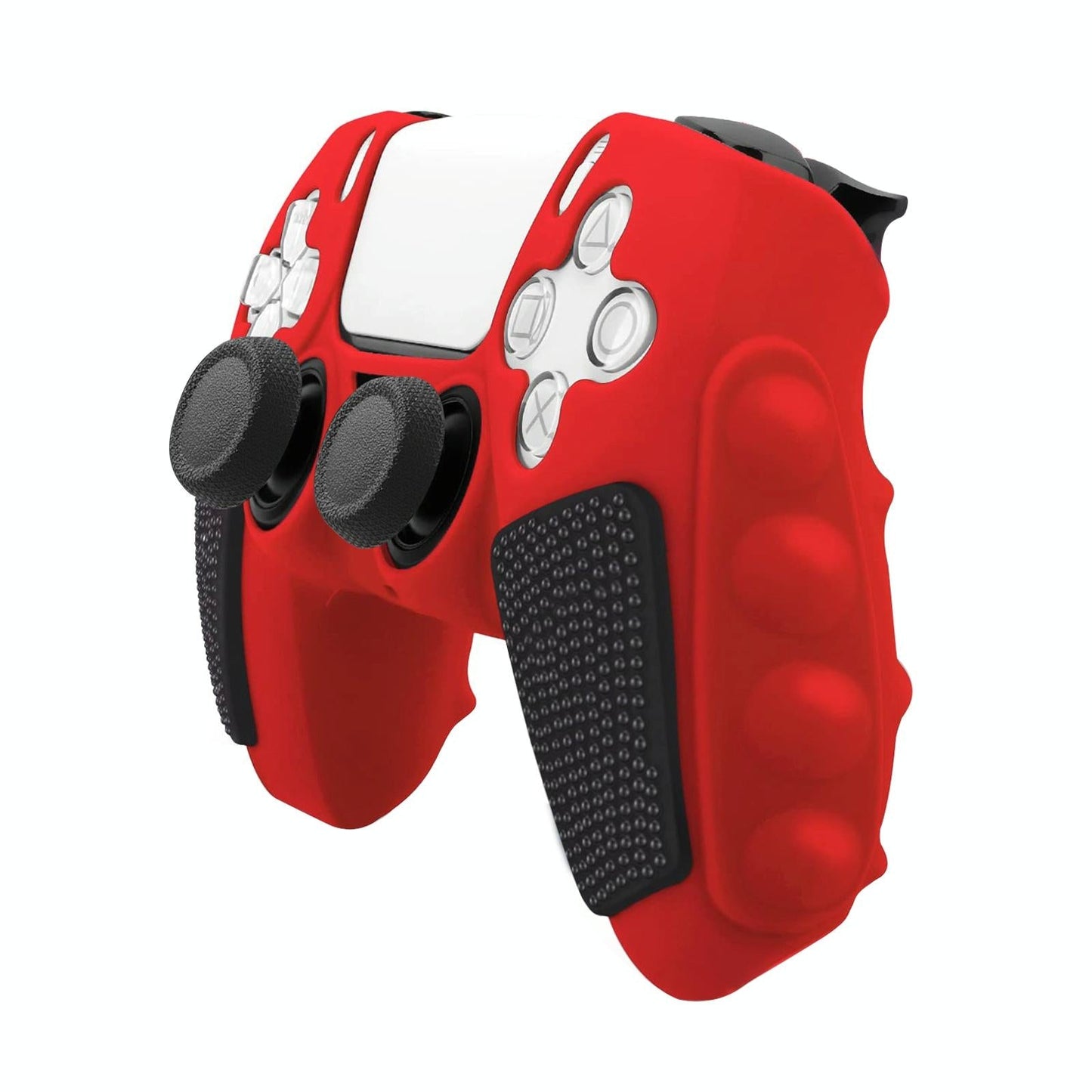 Silicone Gamepad Cover for Sony Ps5 - no Rocker Caps - Red Black