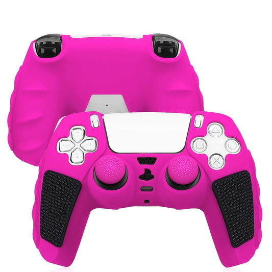 Silicone Gamepad Cover for Sony Ps5 - no Rocker Caps - Red Black