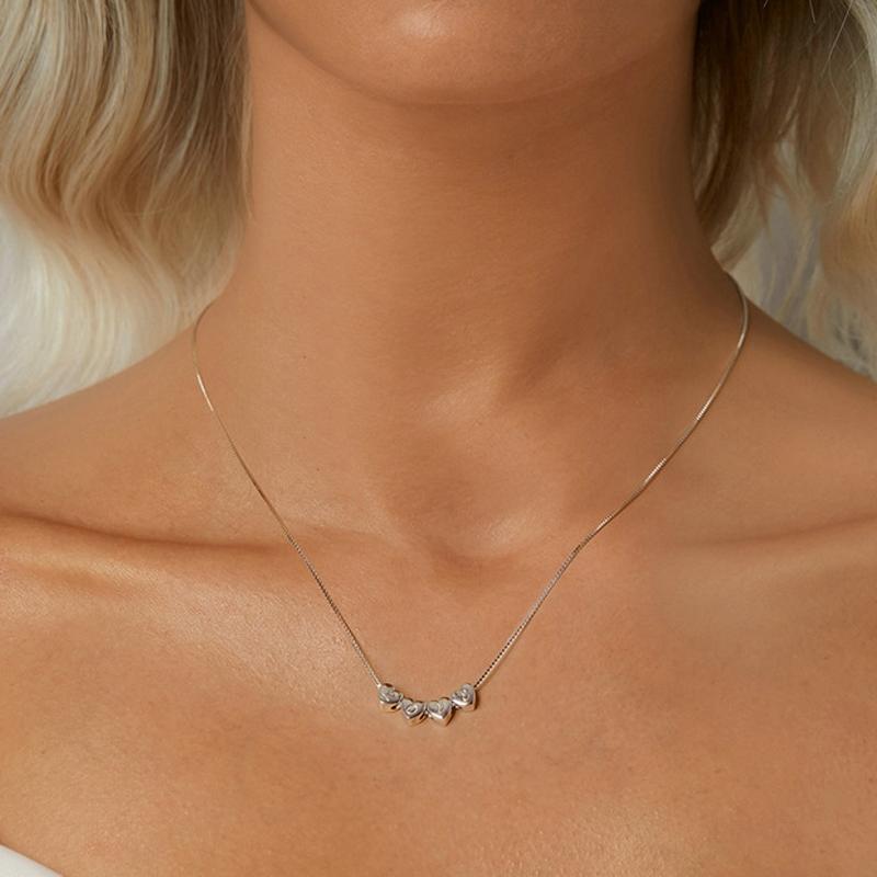 925 Sterling Silver Platinum Plated Love Letters Diy Beads In - V