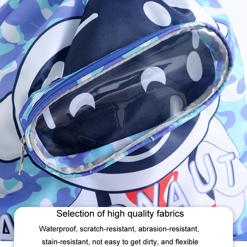Kids' Swim Bag Cute Cartoon Beach Backpack Waterproof Dry / Wet Large 2 Layer - Green - Large 2 Layer