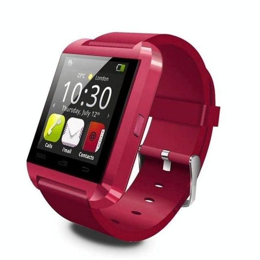 Portable Multifunctional Bluetooth V3.0 + Edr Smart Wrist Watch Red