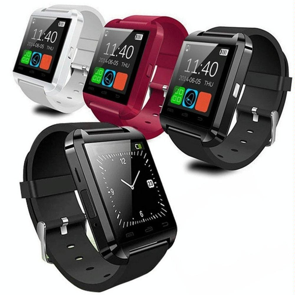 Portable Multifunctional Bluetooth V3.0 + Edr Smart Wrist Watch Red