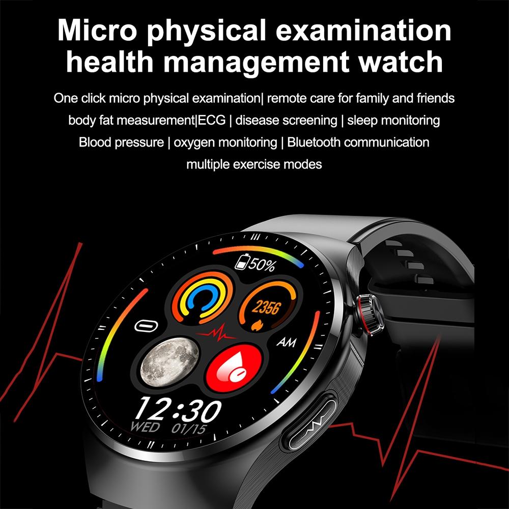 1.39 Inch Ip67 Waterproof Sports Health Monitoring Smart Bluetooth Calling Watch - Black Leather
