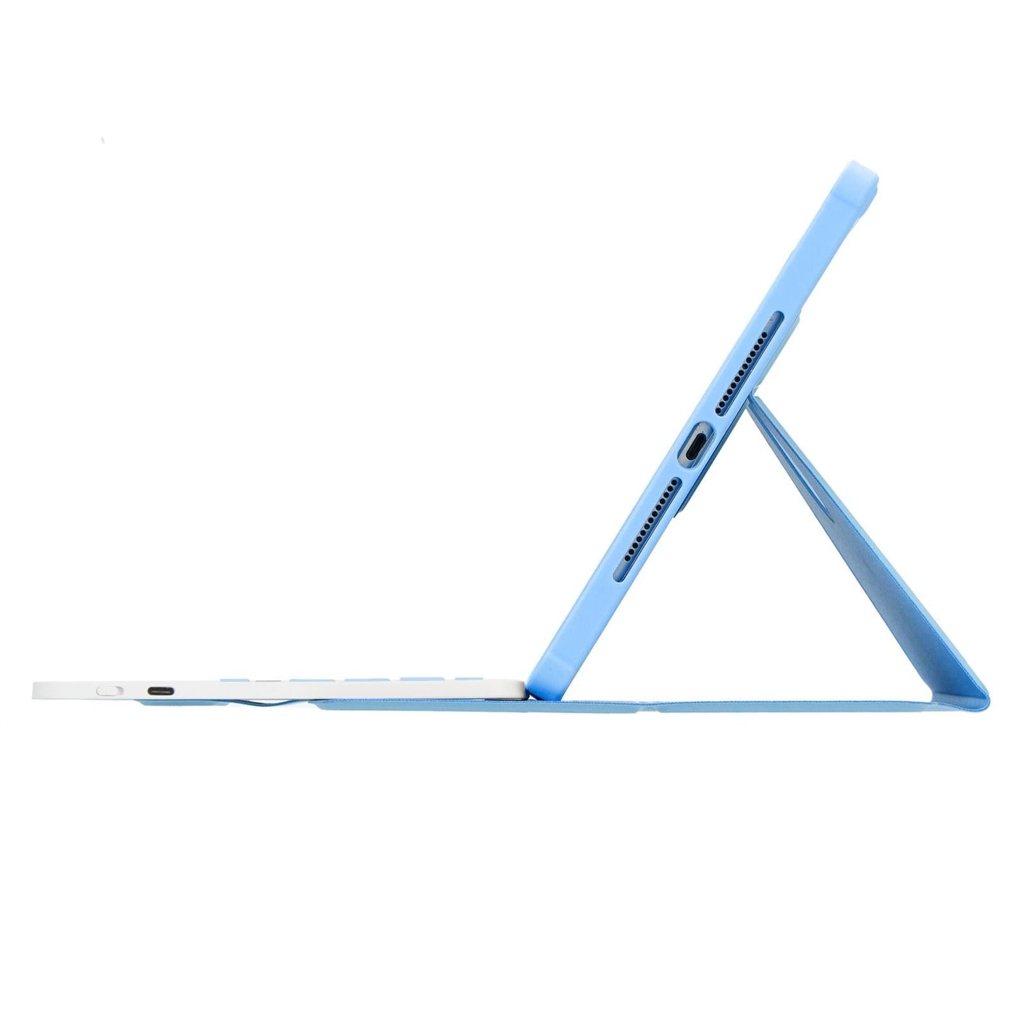 360 Rotation Bluetooth Keyboard Leather Case For Ipad 10.9 2022 With Touch Control And Backlight - Blue