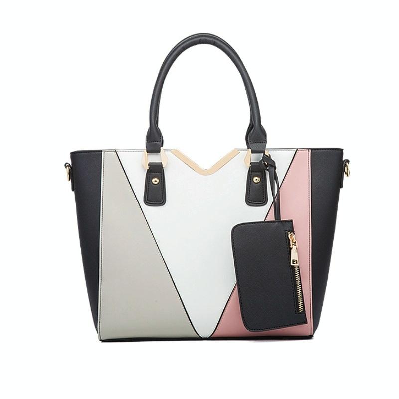 Versatile 4-in-1 Ladies Handbag with Large Capacity - Navy Blue