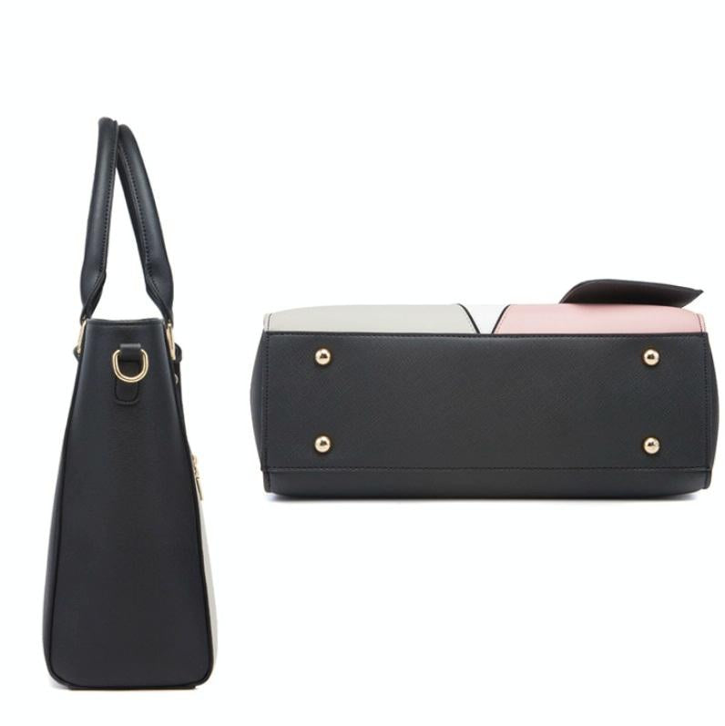 Versatile 4-in-1 Ladies Handbag with Large Capacity - Navy Blue