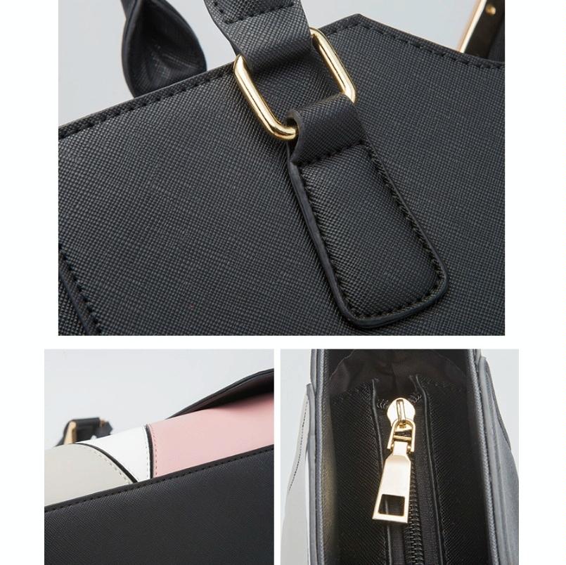 Versatile 4-in-1 Ladies Handbag with Large Capacity - Navy Blue