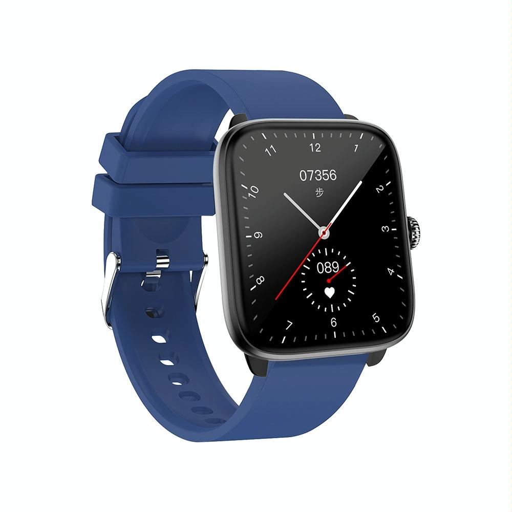 1.96 Inch Ip67 Waterproof Silicone Band Smart Watch Supports Dual-Mode Bluetooth Call / Heart Rate Monitoring - Blue