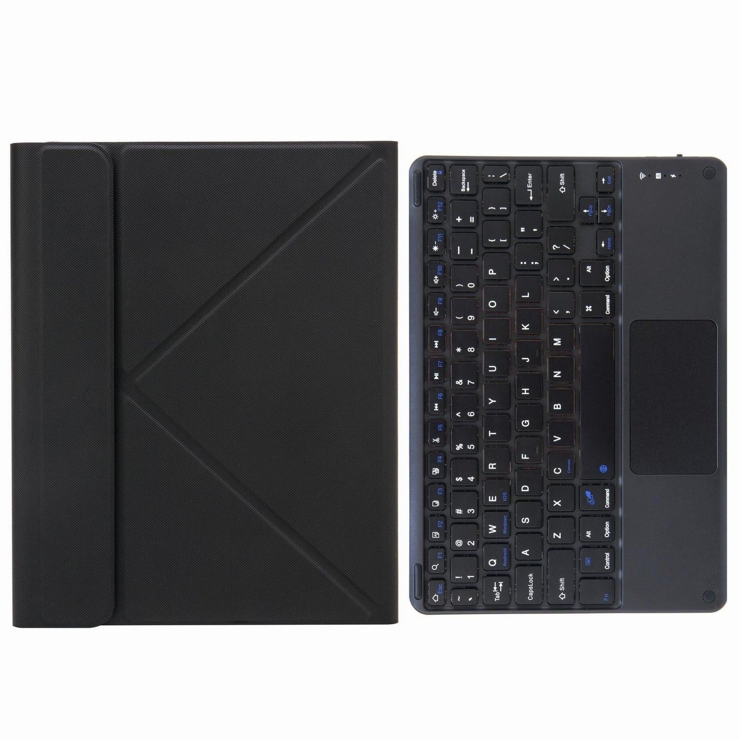 Bluetooth Keyboard Leather Case For Ipad 10.2 / Pro 10.5 - Three-Fold Holder - Purple